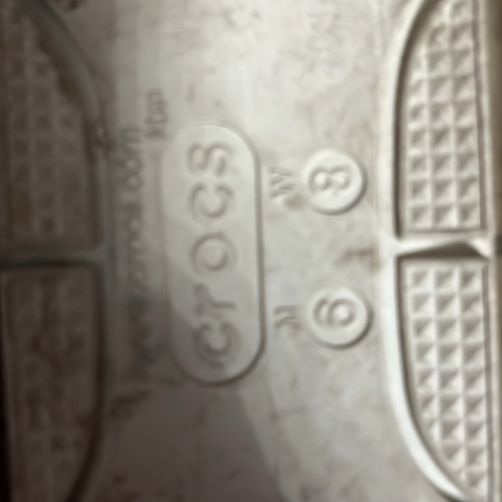Beige crocs with thick heels women’s size 8 - Picture 5 of 7